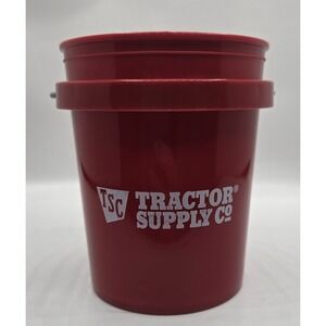 Red Tractor Supply Company Mini Bucket No Lid Farmhouse Decor